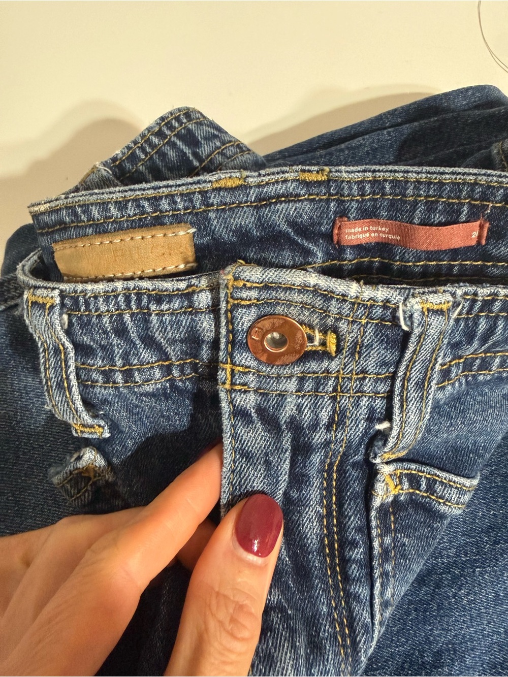 Pilcro The Carpenter Wide-Leg Jeans - Classic Indigo Denim, Size 26 - Picture 4 of 6